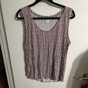 💝 XL Liz Claiborne Colorful Patterned Tank Top